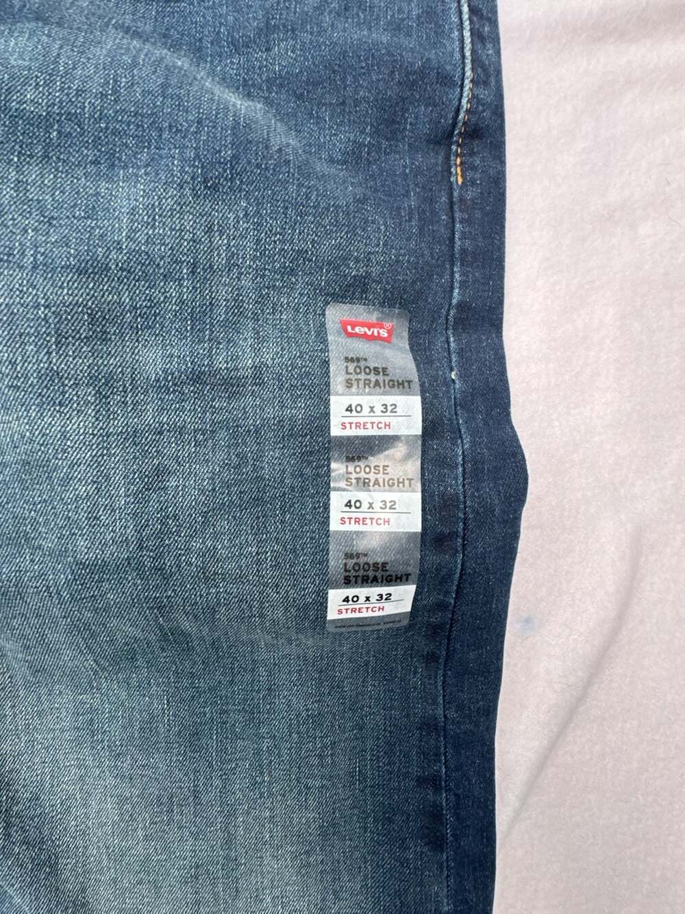 NWT Levi's Men's 569 Loose Straight Stretch Jeans, Medium Wash, 40 x 32 - Picture 4 of 6